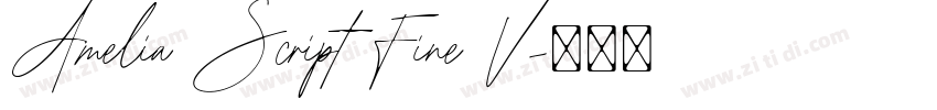 Amelia Script Fine V字体转换